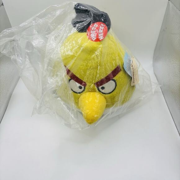 Rare 2012 Rovio Angry Birds 8" Chuck Yellow Bird Plush Stuffed Animal Sealed New - Picture 1 of 12